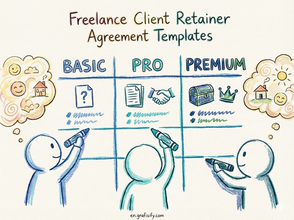 Freelance Client Retainer Agreement Templates comparison chart