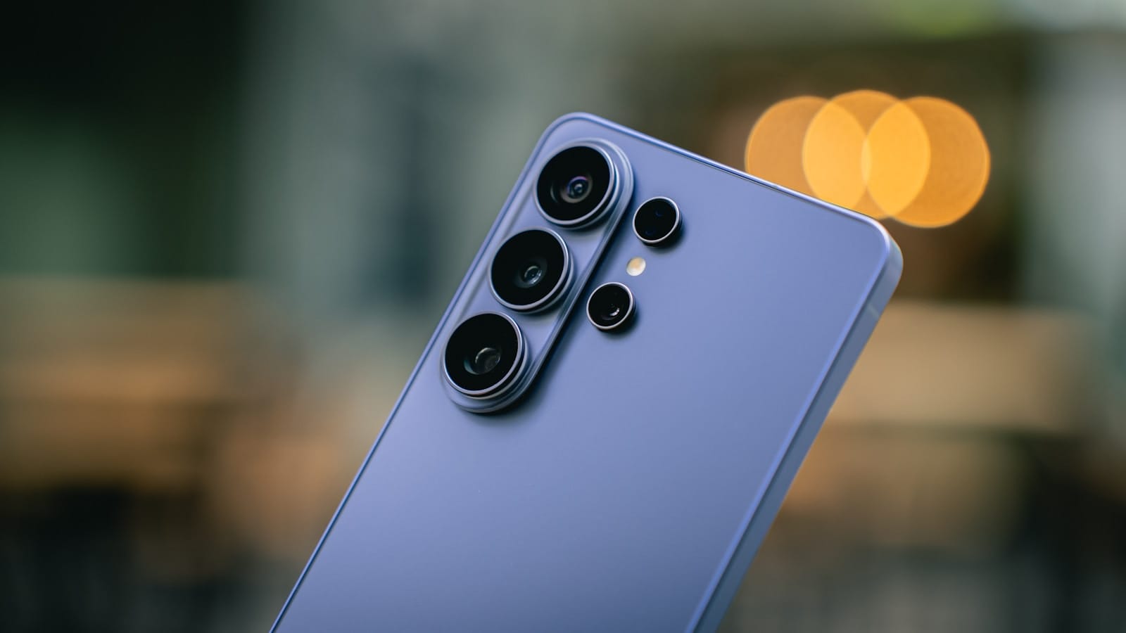 Modern Samsung Galaxy smartphone with multiple camera lenses on the back